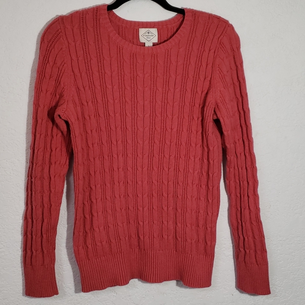 St. John's Bay sweater cable knit size L